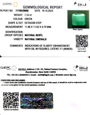 7.53/CT Natural Panna Stone with Govt. Lab Certificate-3441